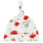 Baby Girls White & Red Poppies Babygrow Set, 1, hi-res